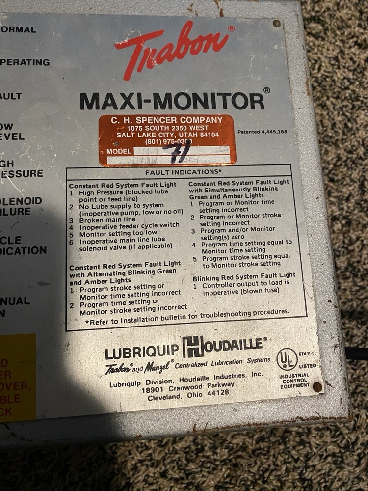 TRABON MAXI-MONITOR UNIVERSAL CONTROLLER