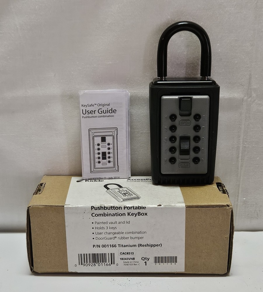 KIDDE Pushbutton Portable Combination Realtor Key Box Lockbox Hide A Key