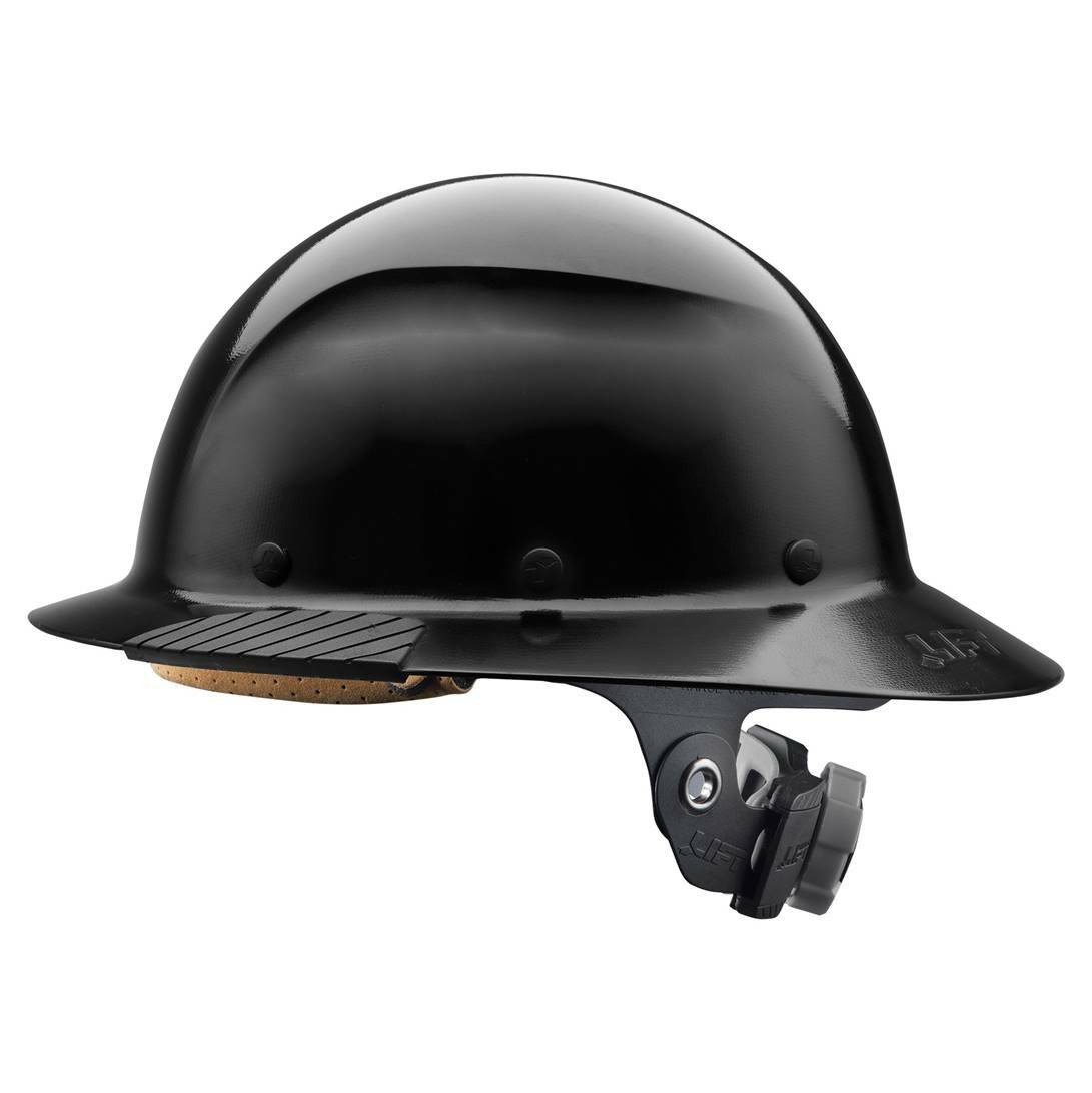 LIFT Safety HDF-15KG DAX Black, Full Brim Hard Hat w/ Ratchet Suspension- NEW