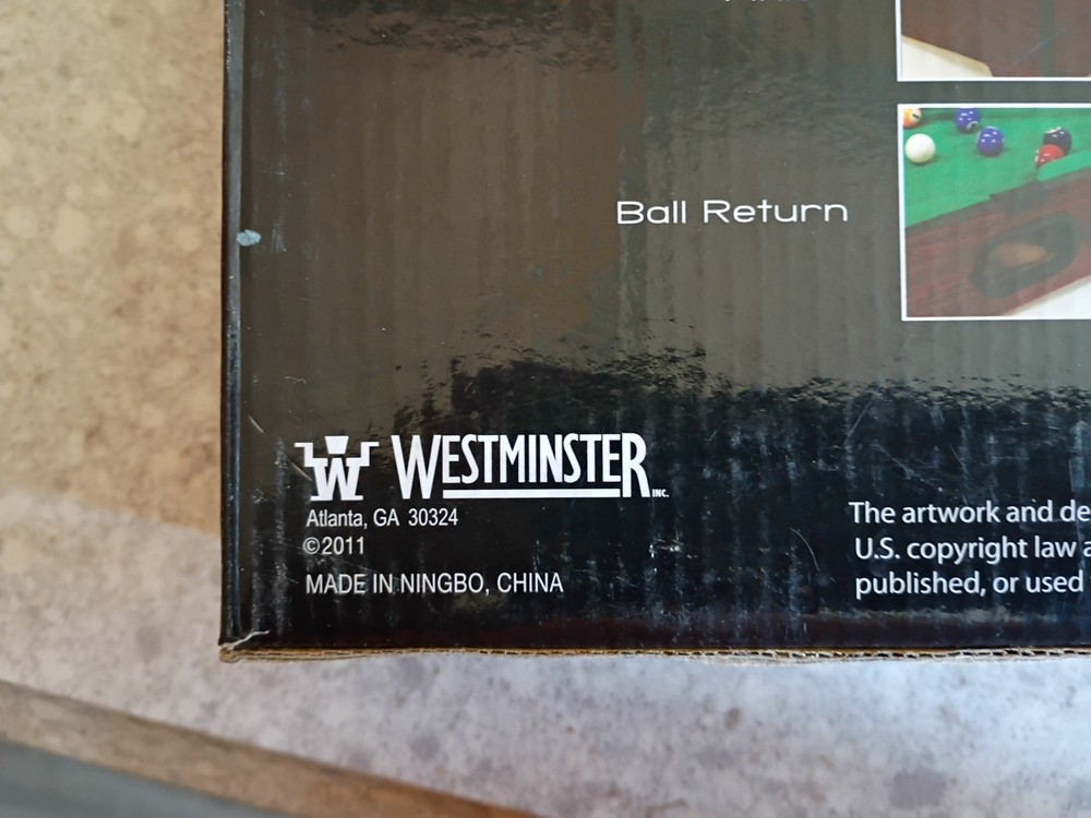 Westminster Tabletop Billiards Pool Table With Accessories B2