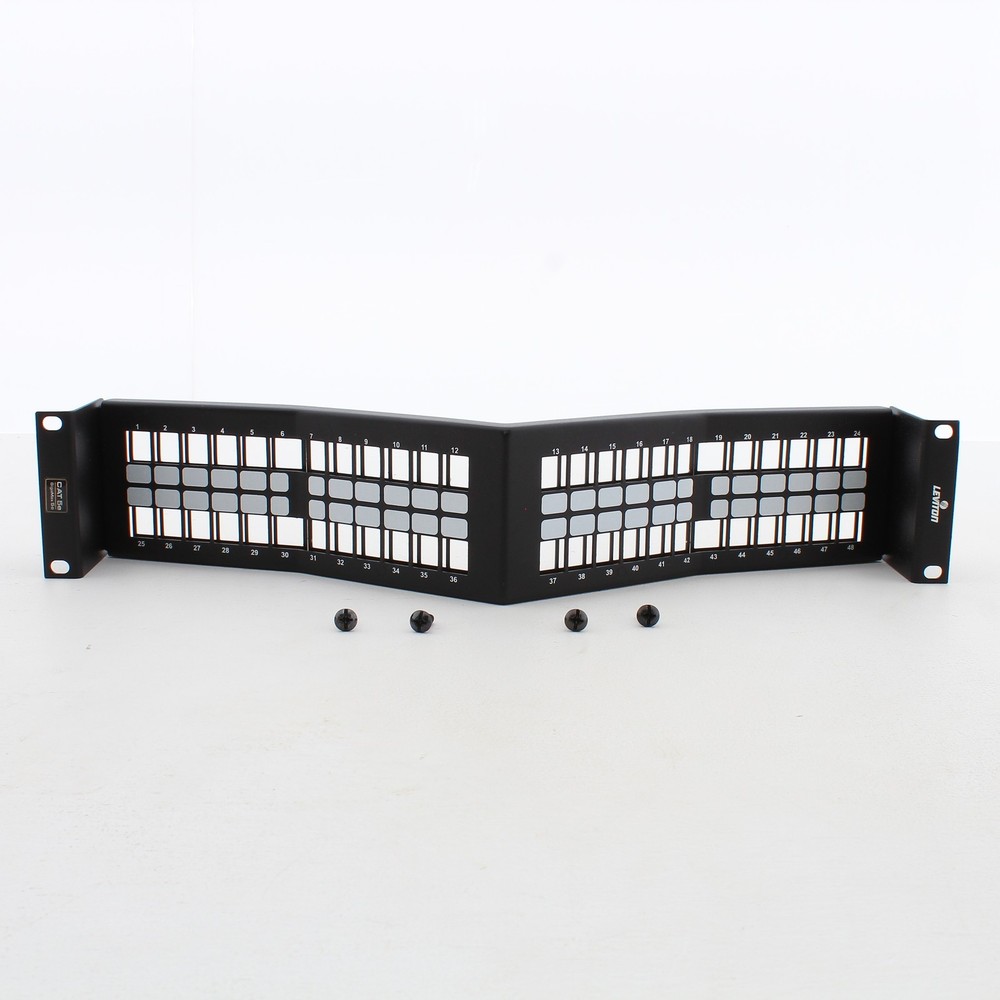 Leviton 5W271-U48 Bracket Only QuickPort Angled Patch Panel 48-Port Rack Mount