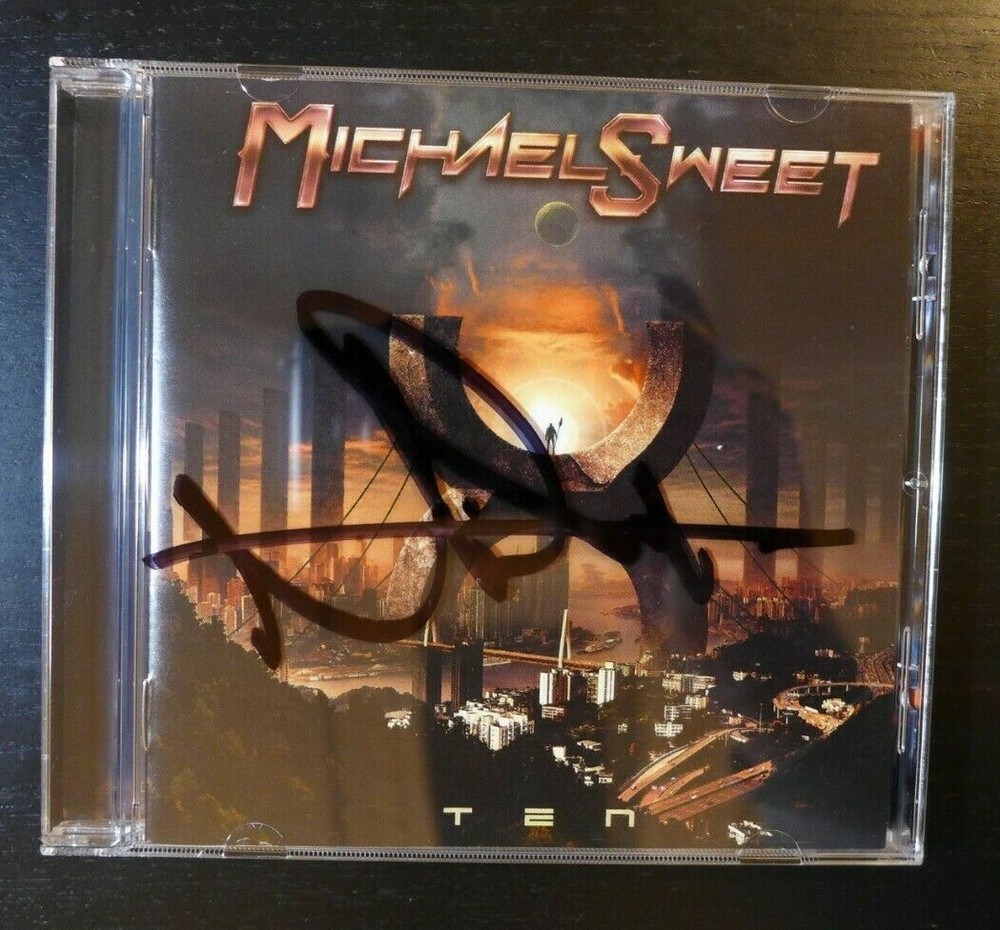 MICHAEL SWEET/STRYPER - AUTOGRAPHED "TEN" SIGNED CD CASE & NEW CD 2019
