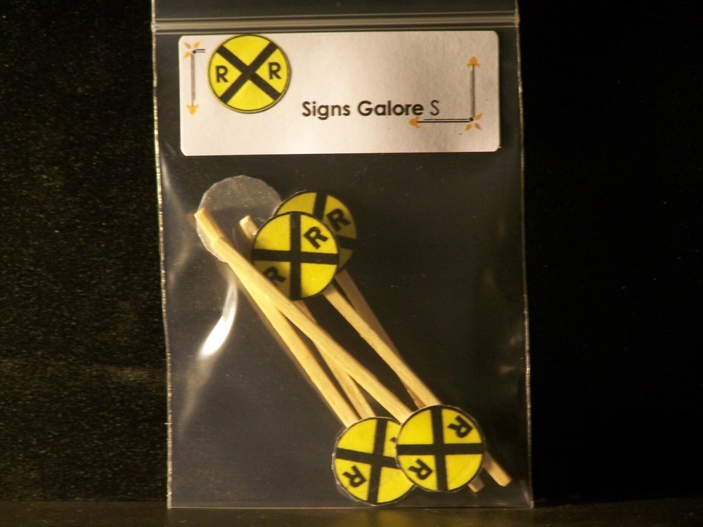 "New" Model Train Street signs S scale Layout Details