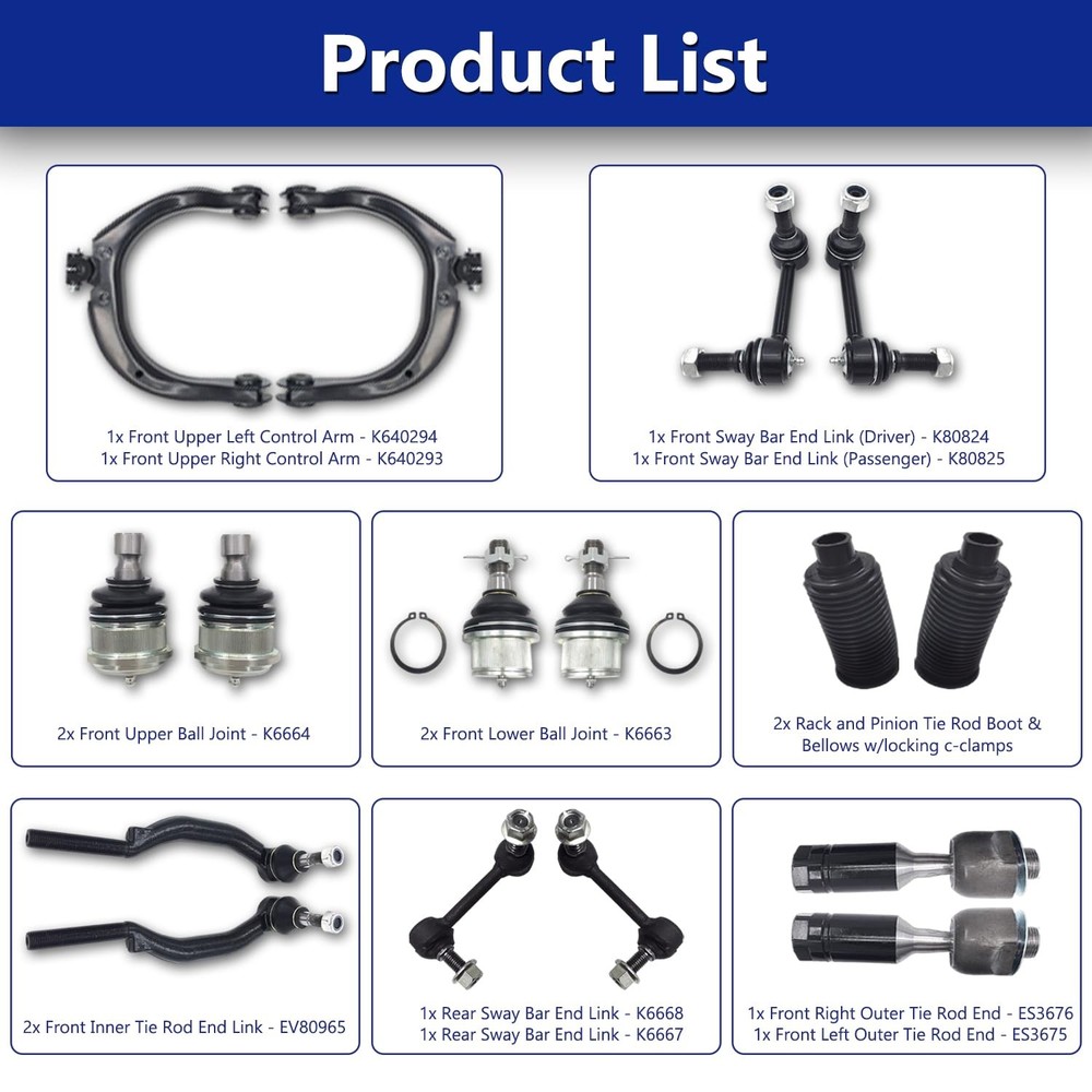 Front Upper Control Arm for 2004-2007 Trailblazer Envoy 16Pcs