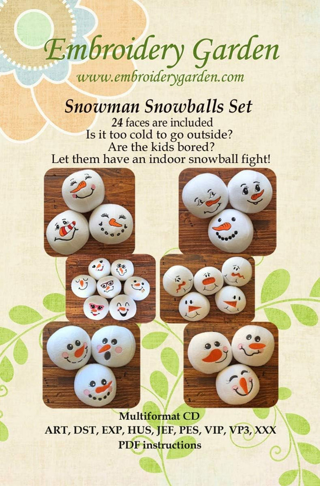 Snowman Snowball Set Pattern