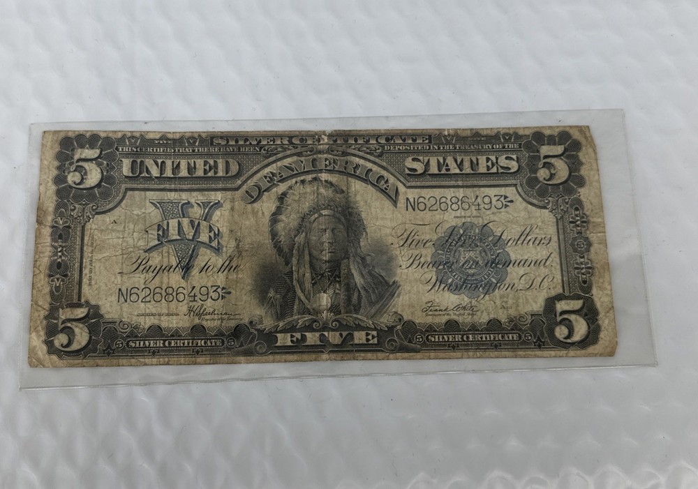 FR. 271 1899 $5 FIVE DOLLARS “CHIEF” SILVER