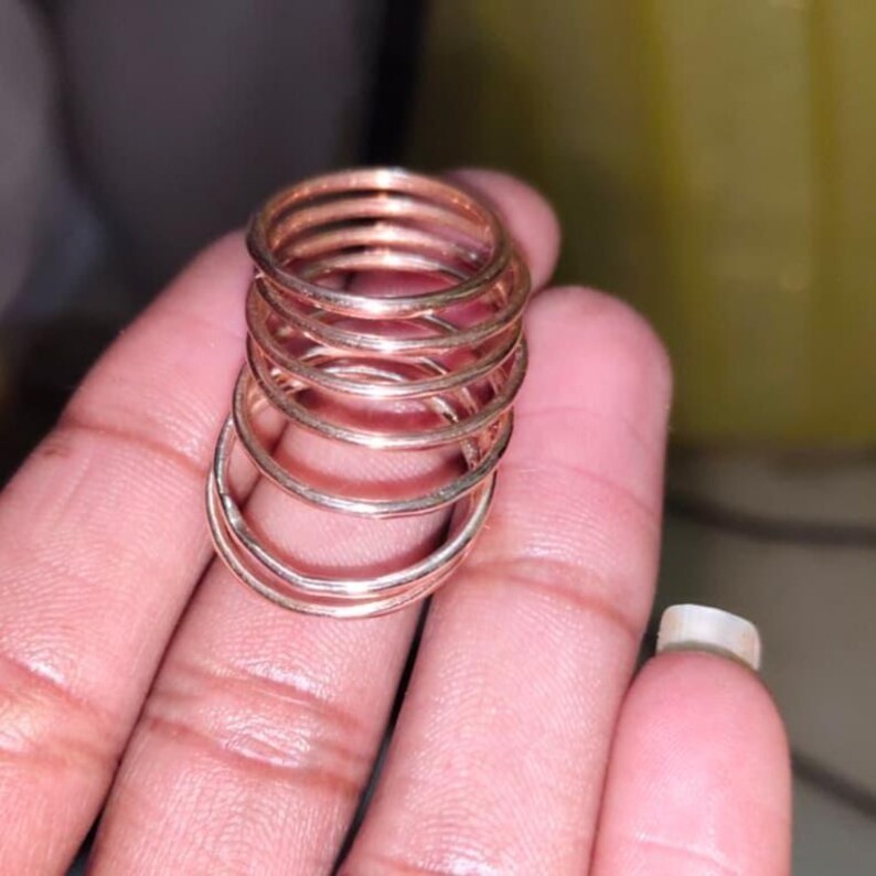 Handmade Copper Stacking Rings | Minimalist Band Ring Set