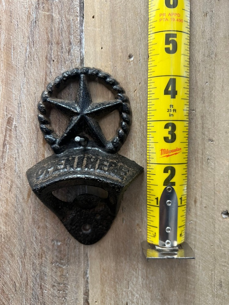 Star Cast Iron Bottle Opener 4" x 3"