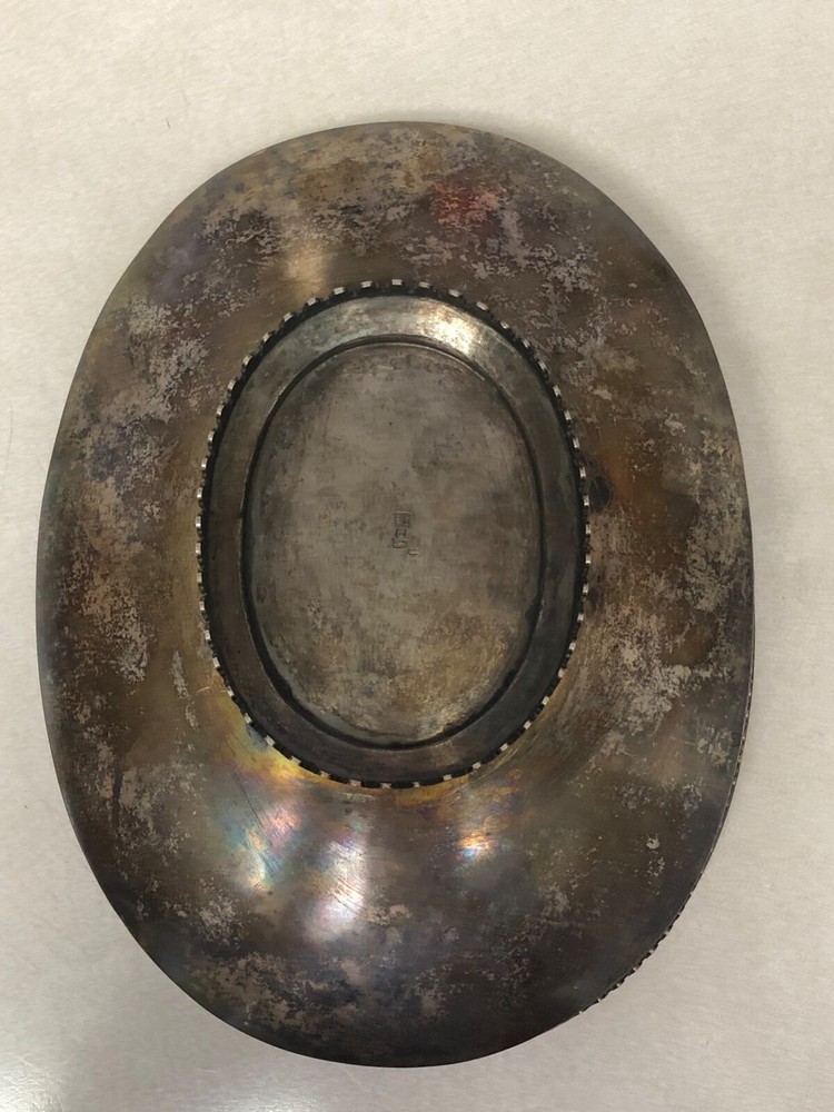 Russian antique silver bread basket