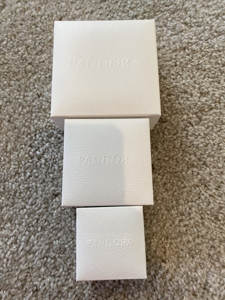 New Authentic Pandora White Ring Gift Box. Small - Size Box