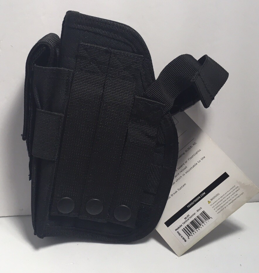 FOX TACTICAL MODULAR TACTICAL HOLSTER LARGE FRAME PISTOL BLACK NWT