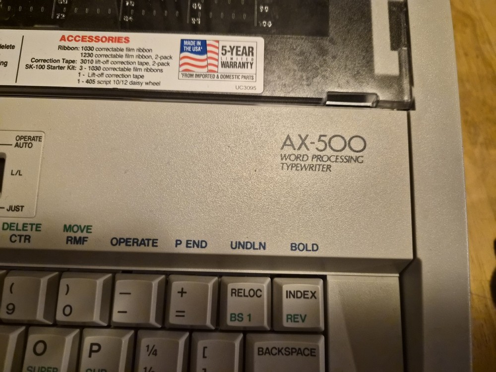 Brother AX-500 Portable Electric Typewriter for Word Processing
