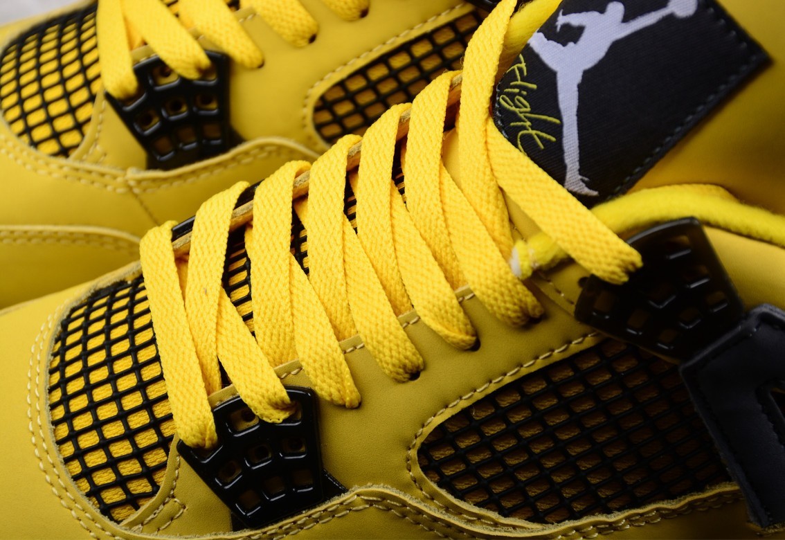 US Size 7-12 Jordan 4 Retro "Tour Yellow"Men's Mid Top Basketball Shoes.