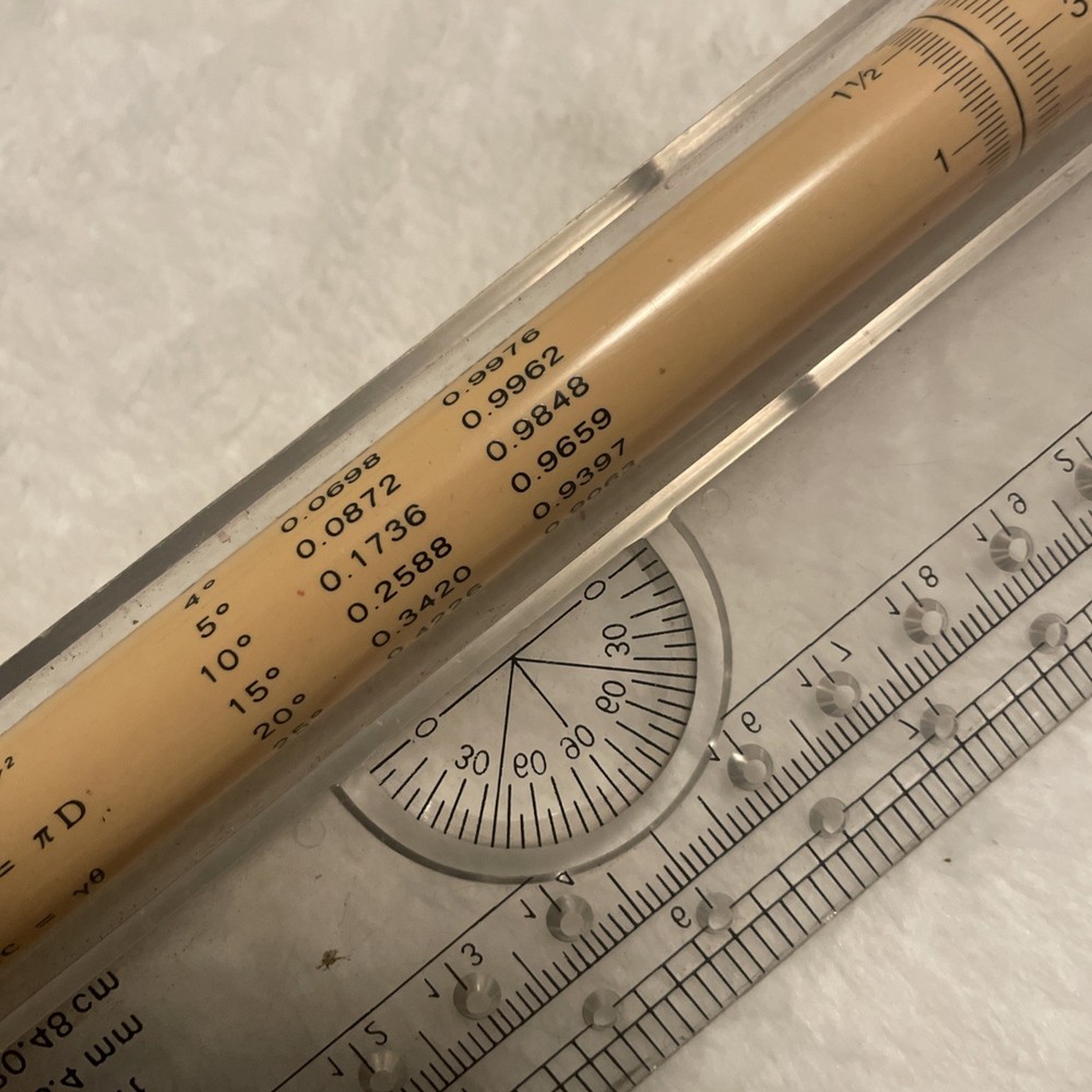 Vintage Drafting Roll O Ruler Drawing Parallel Rolling Ruler Metric to Inch