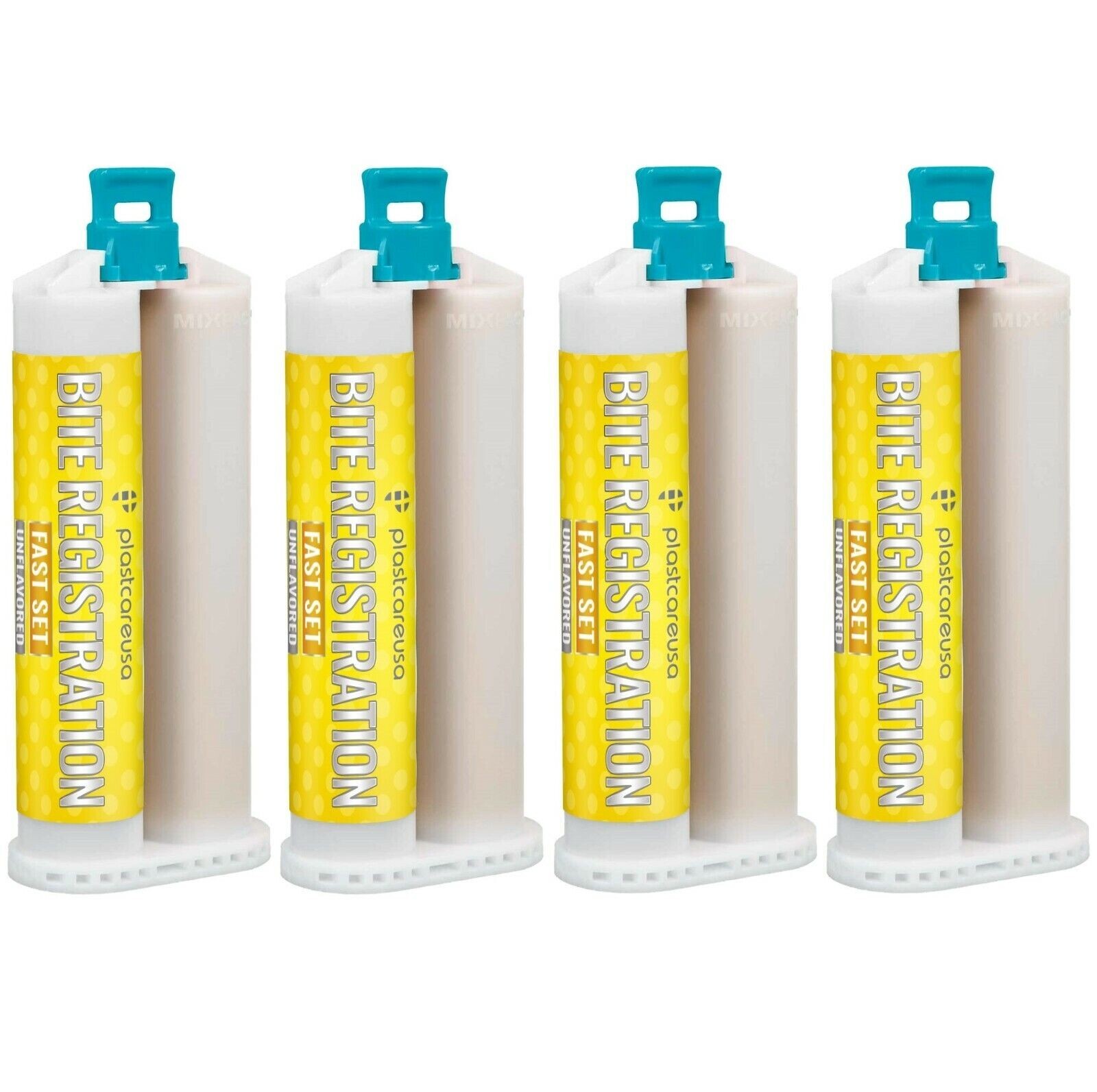 4 X 50ML VPS Bite Registration Material Unflavor FAST Set Cartridges Dental PVS