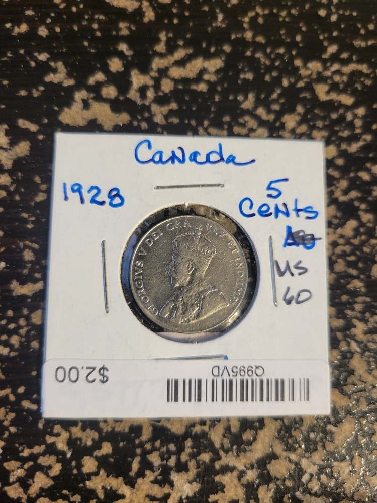 1928 Canada 5 Cents