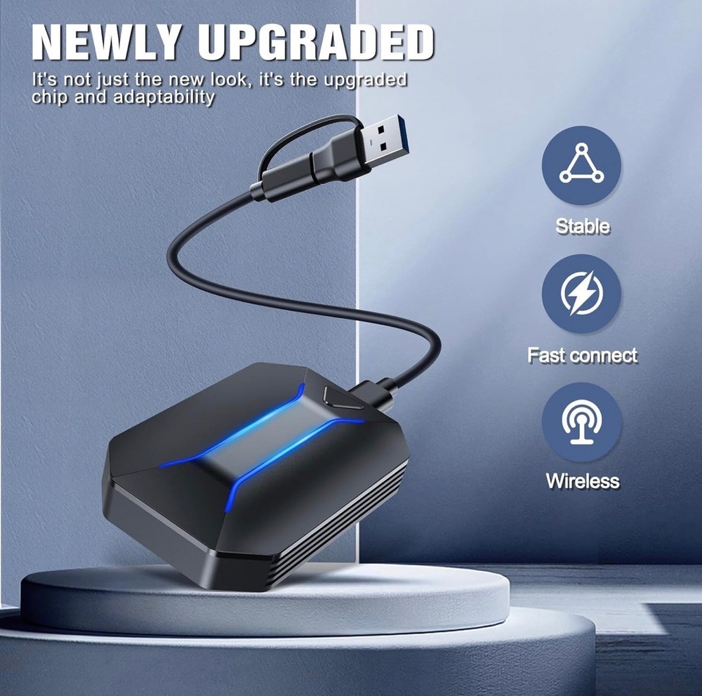 Wireless CarPlay Adapter for iPhone iOS 10+, Convert Wired to Wireless Apple...