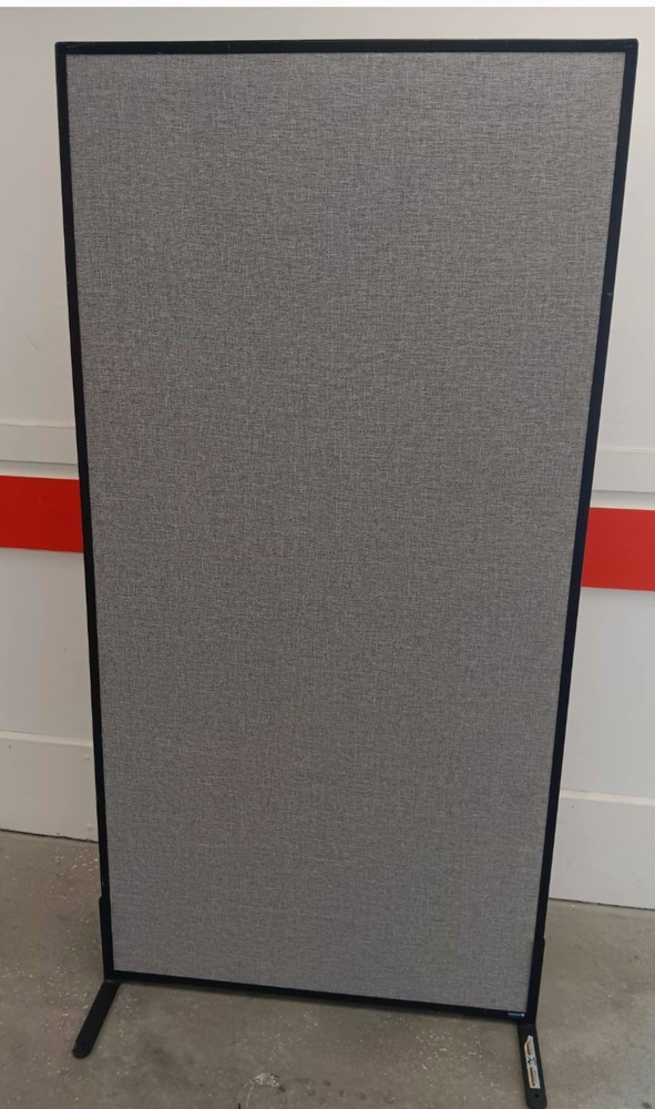 Freestanding Office Partition Panel Gray