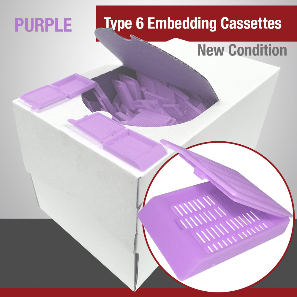 Embedding Cassettes, Type-6, Purple, One-Piece, 1,000 Per Case Pack