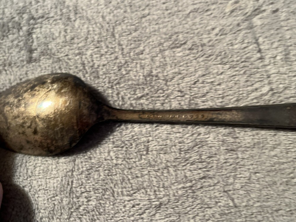 Silver Plate Nobility Serving Soup Spoon Tarnish 8"