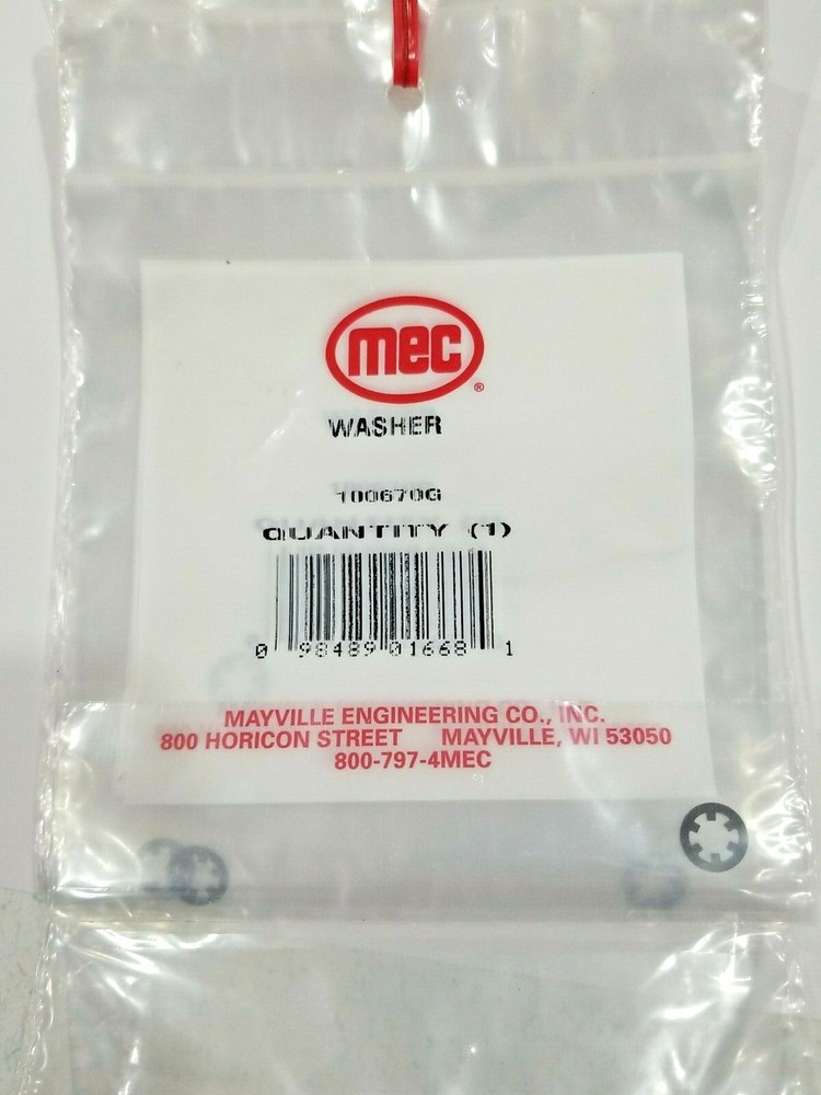 Mec Washer 100670G to hold Bar Lock