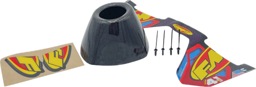 FMF End Cap Replacement Kit Carbon RCT External Black 040693