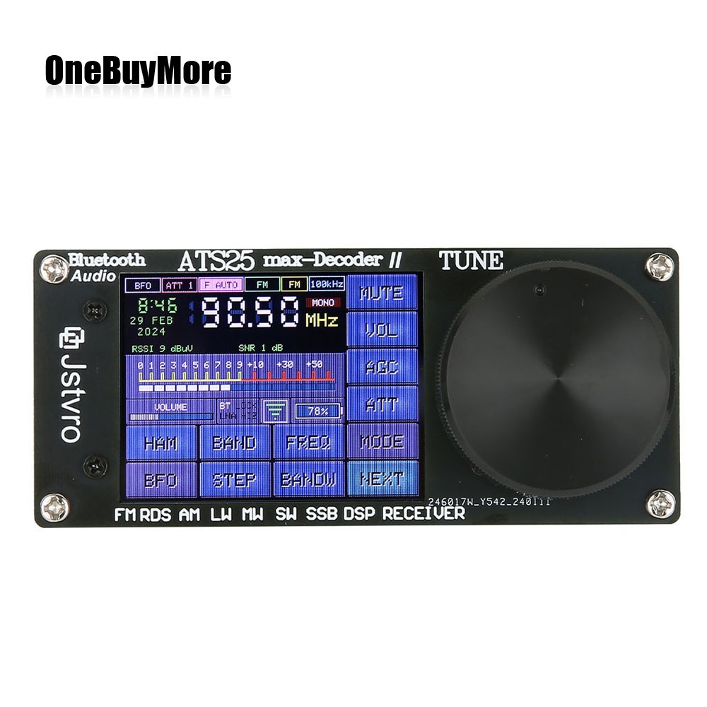 ATS25 Max Decoder II Bluetooth Version Full Radio Receiver FM SW SSB MW LW USA