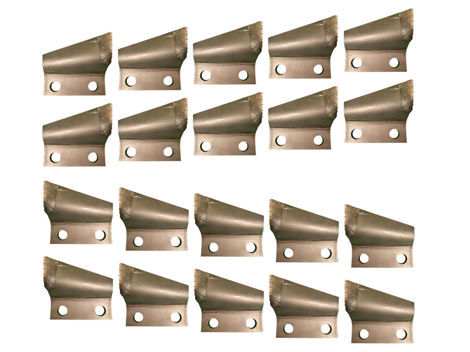 10 RH & 10 LH Carbide Trenching Teeth- B135910, B135911, 3" Centers on Bolt Hole