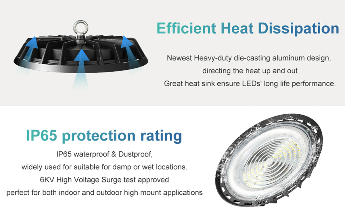 4 Pack 200W UFO Led High Bay Light Commercial Industrial Factory Light 90-277V