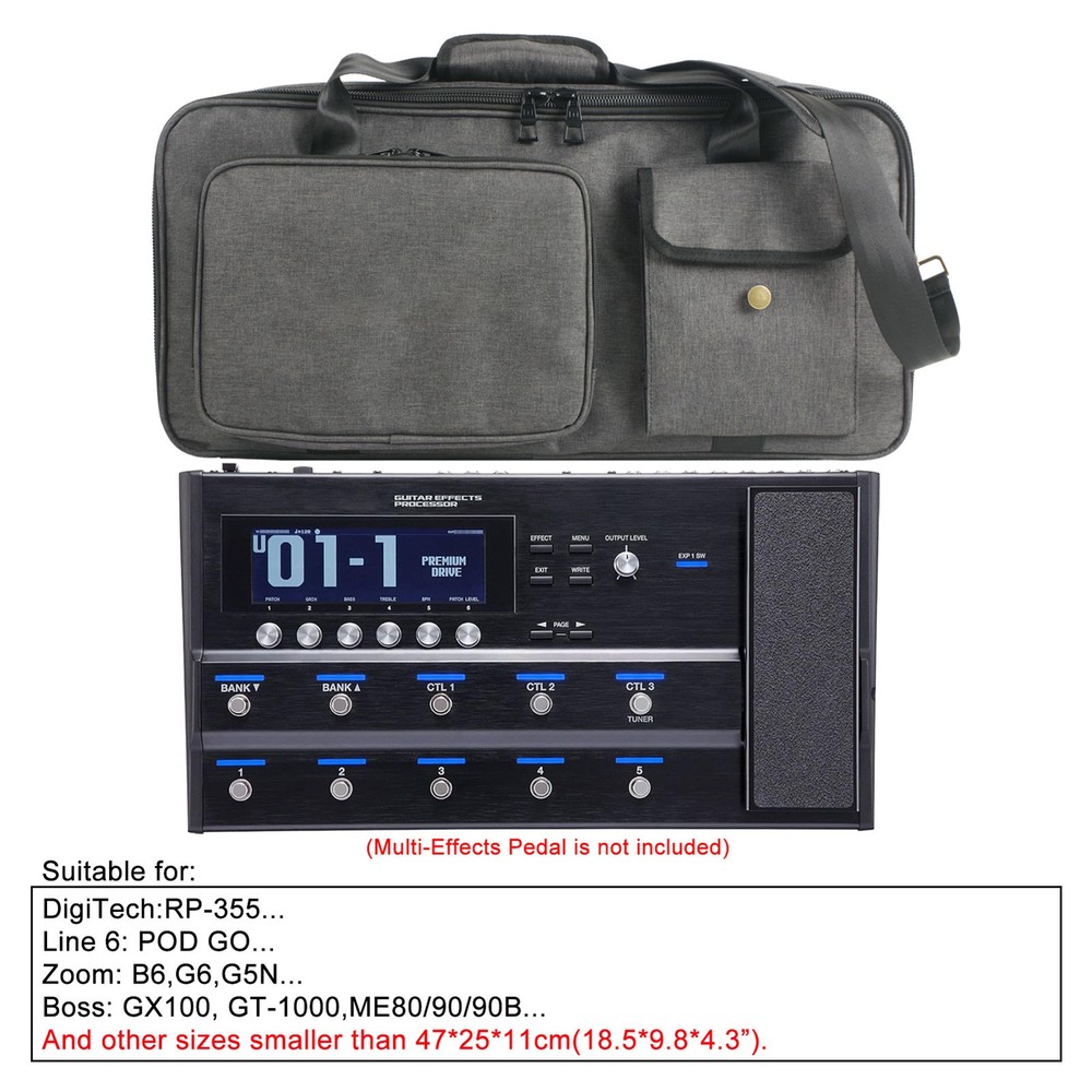 Multi-Effects Pedal Bag DJ Controller Case Waterproof Fabric 10mm Pearl HMUL