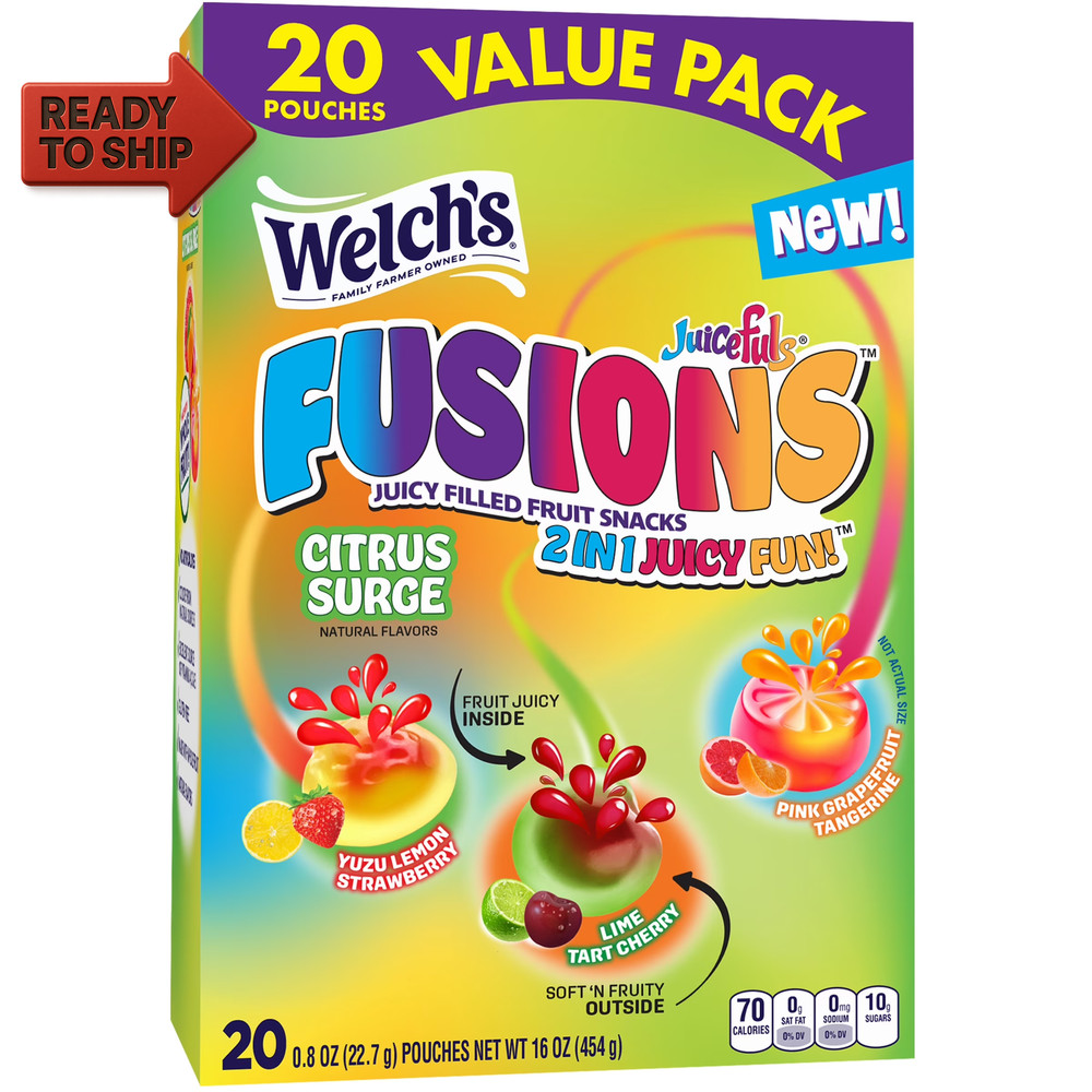 Fusions, Citrus Surge, Soft Fruit Snacks, .8 Oz, 20 Count
