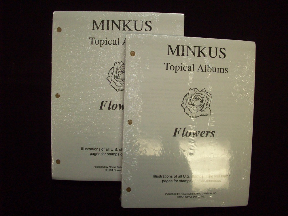 Minkus (100) Topical Album Pages Flowers 3 ring punched 8-1/2" x 11", New