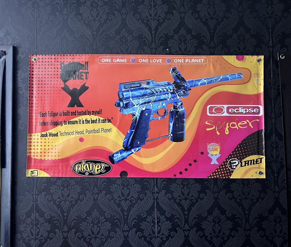 Planet Eclipse Spyder Paintball Banner - VTG, Mint