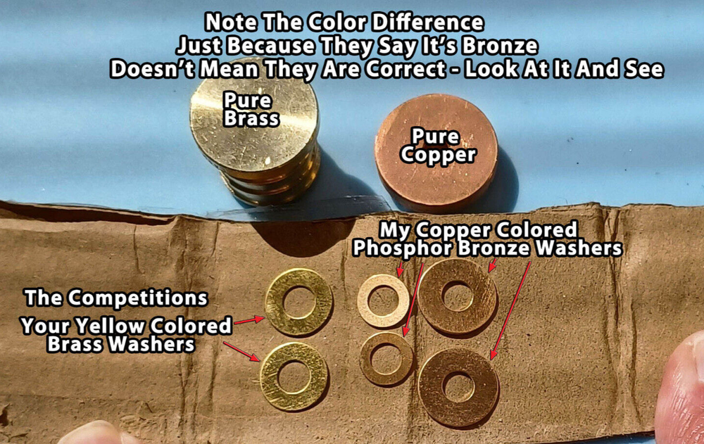 REAL Phosphor Bronze OverSize Washer Set (2 Washers) For Benchmade Bugout & More