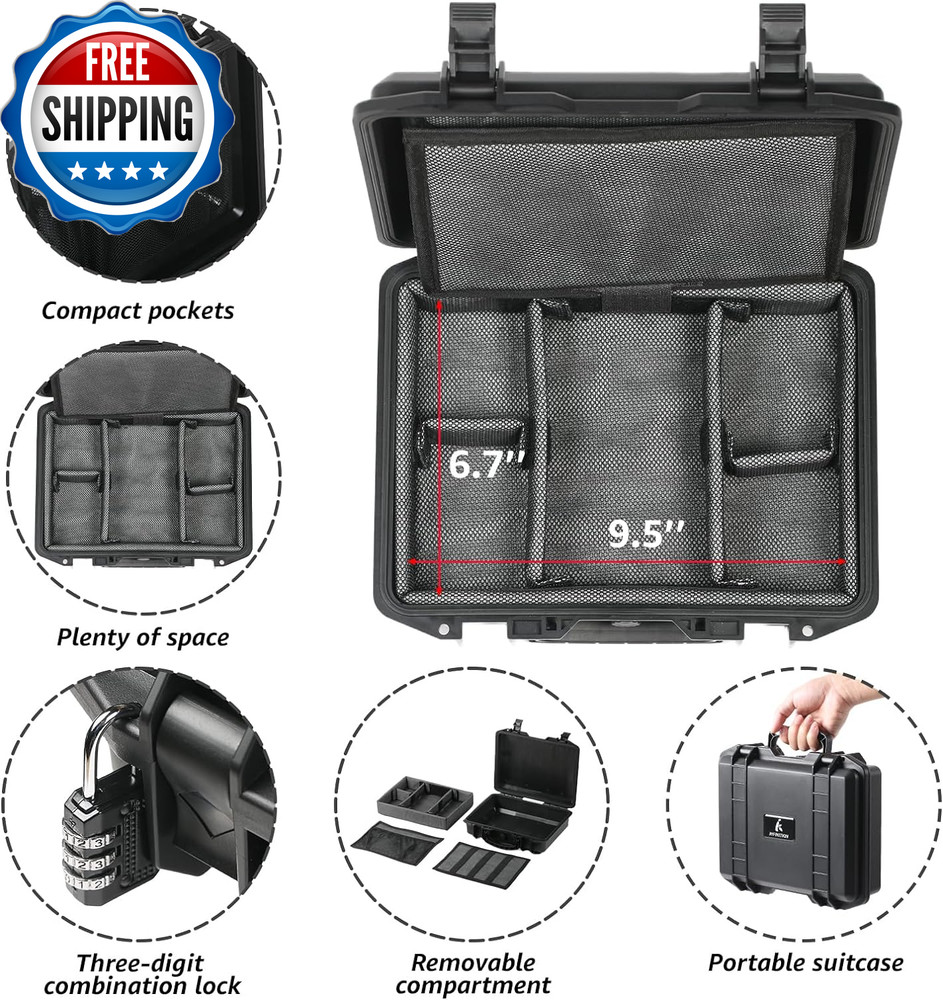 Smell Proof Box Large Airtight Storage Box with Combination Lock...