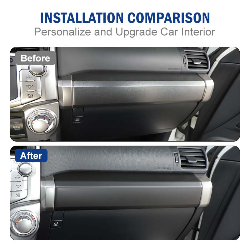 Matte Black Front Side Co-Pilot Dashboard Passenger Trim Cover For 4Runner 2010+