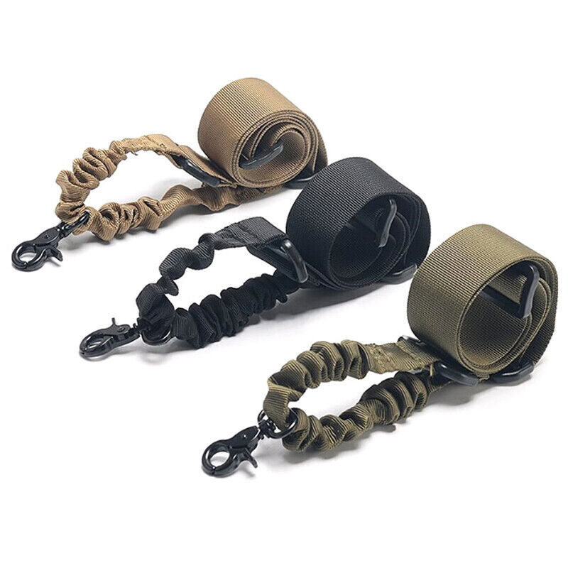 Tactical One Single Point / Two / Three Point Sling Strap Bungee Rifle Gun Sling