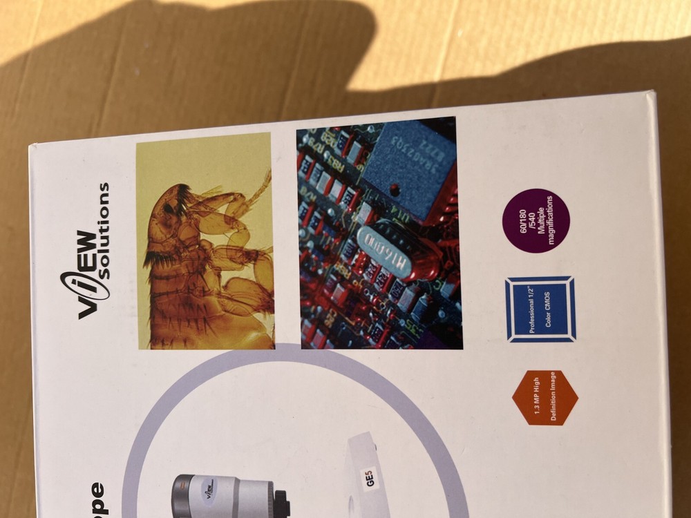 View Solutions GE-5 Digital Microscope High-Definition Image Old Stock NEW!