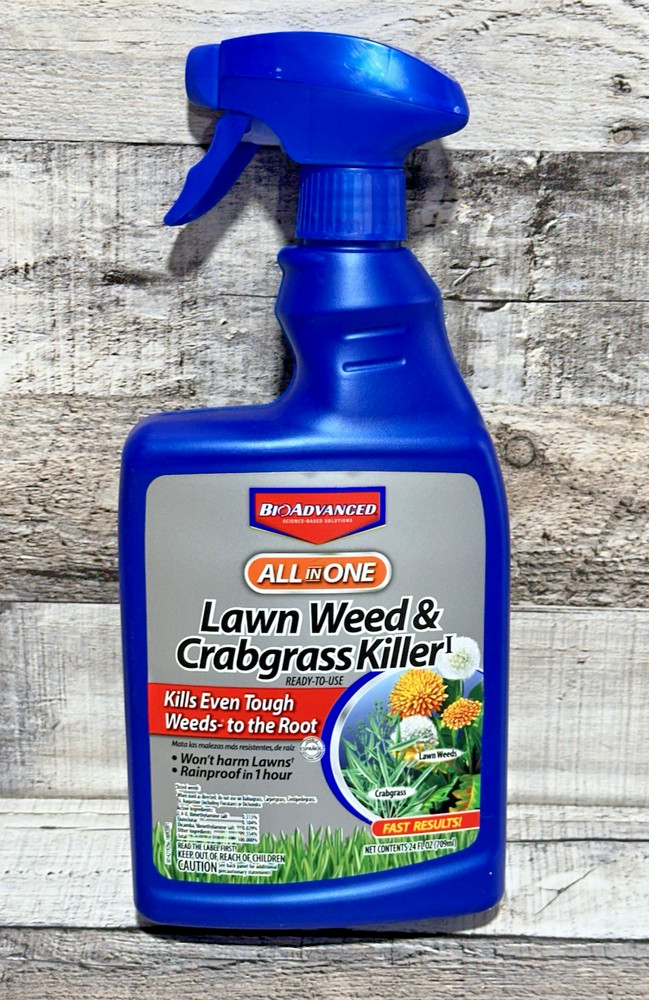 BioAdvanced Lawn Weed & Crabgrass Killer Ready-to-Use Spray 24oz Kills Root