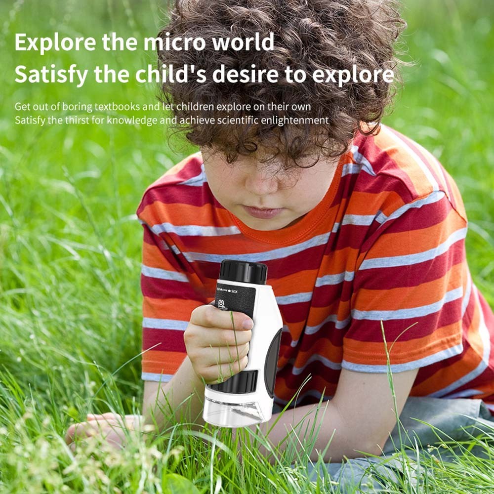 Kids Mini 50X-300X Microscope Kids Handheld Mini Microscope Portable Microscope
