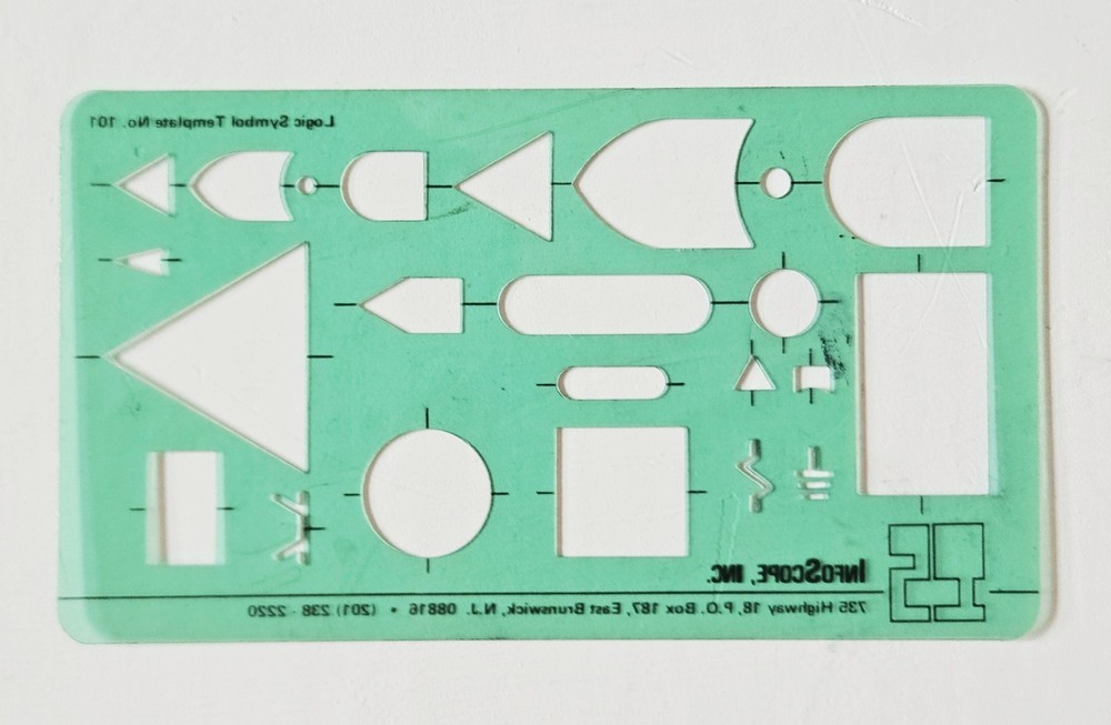 Vintage Lot 5 Electrical Electronics Templates, RAPIDESIGN LECTRON INFOSCOPE