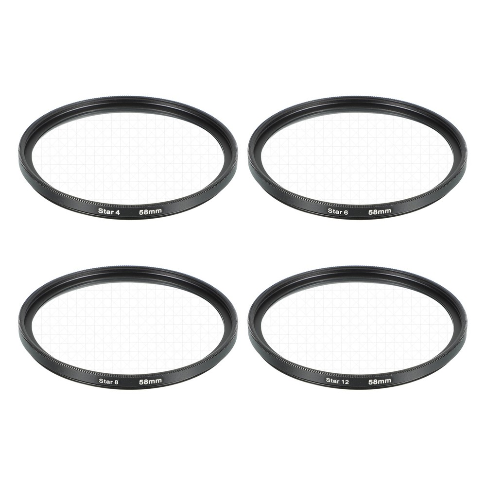 58mm Star Filter, Starburst Filter Camera 4 Points 6 Points 8 Points 12 Points