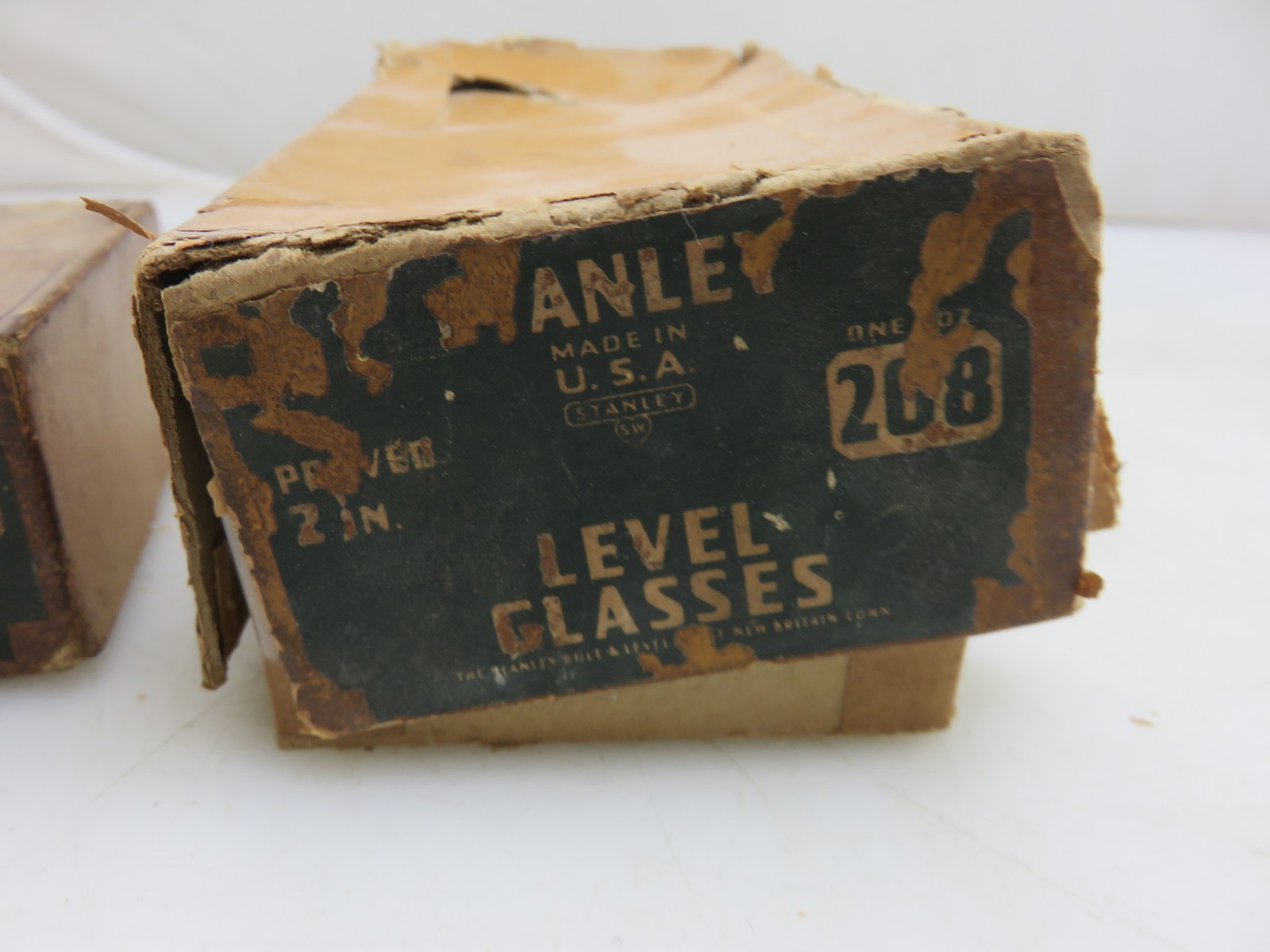 Stanley 208 Proved Level Glasses Vial 1.5" & 2" 4pc Total Vintage Made In USA