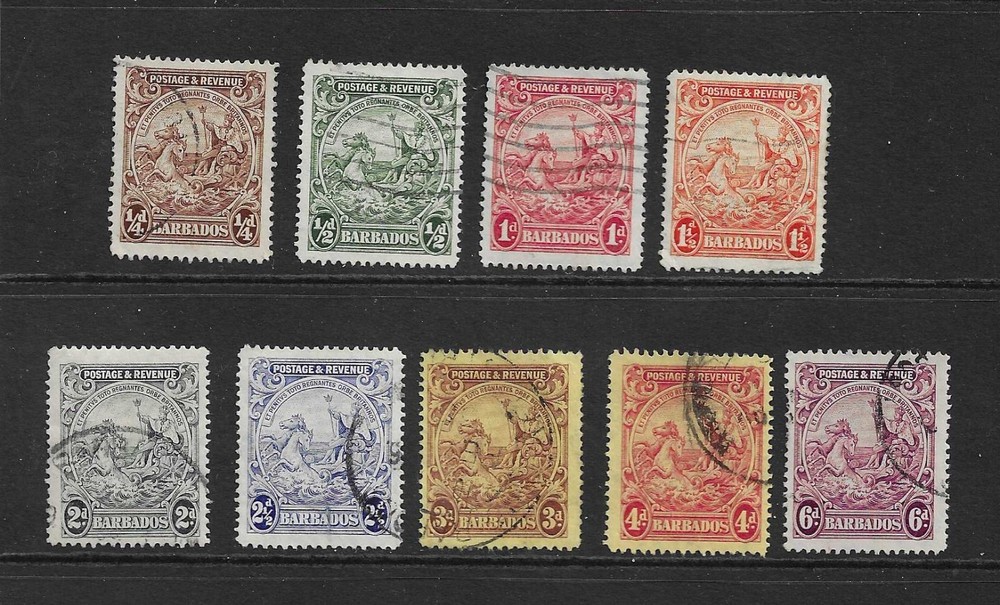 Barbados 1925 short set to 6d. SG229-236. Fine used