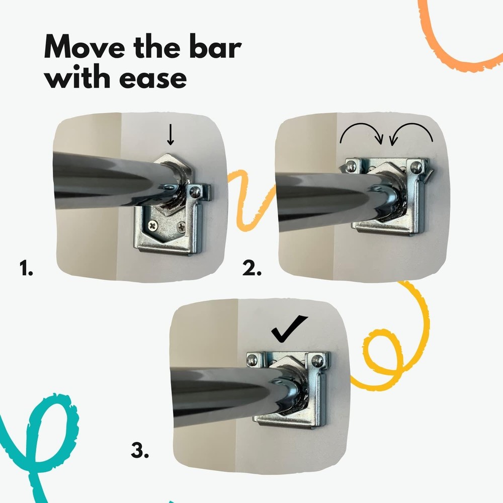 Brackets for Doorway Pull-up Bar - Chin-up Bar - Gymnastics bar