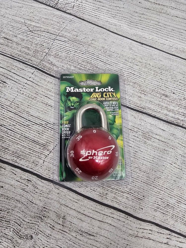 MASTER LOCK 2075DAST SPHERO Spin Combination Lock RED.  2002
