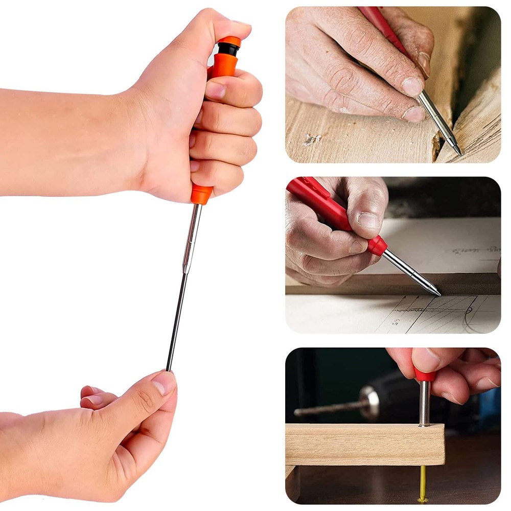 36 Pcs 2.8mm Pencil Lead Refills for Carpenter Mark Pencils Solid Deep Hole M...
