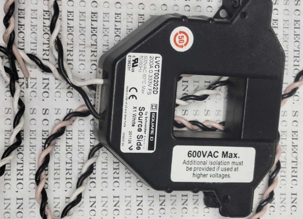 SQUARE D LVCT00202D SPLIR CORE CURRENT TRANSFORMER 200A:0.333VFS