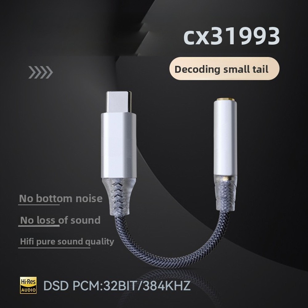 Type-C Digital Decoding Headphone Amplifier CX31993 Chip 3.5mm Adapter4336