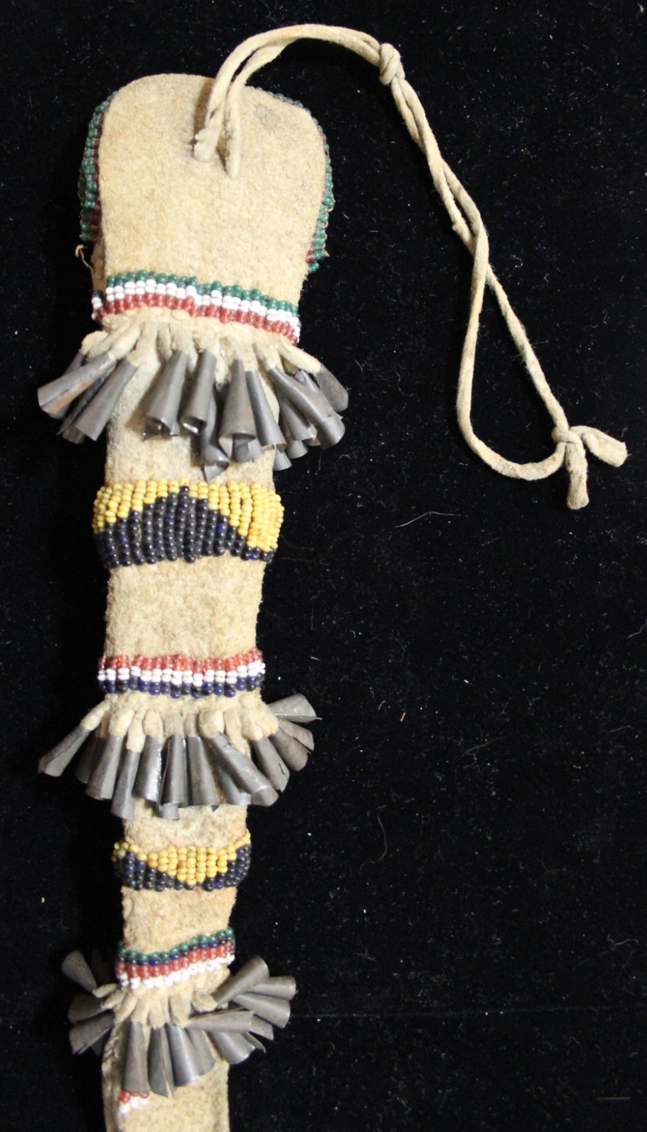 Vintage Beaded Apache Awl Case with Cones